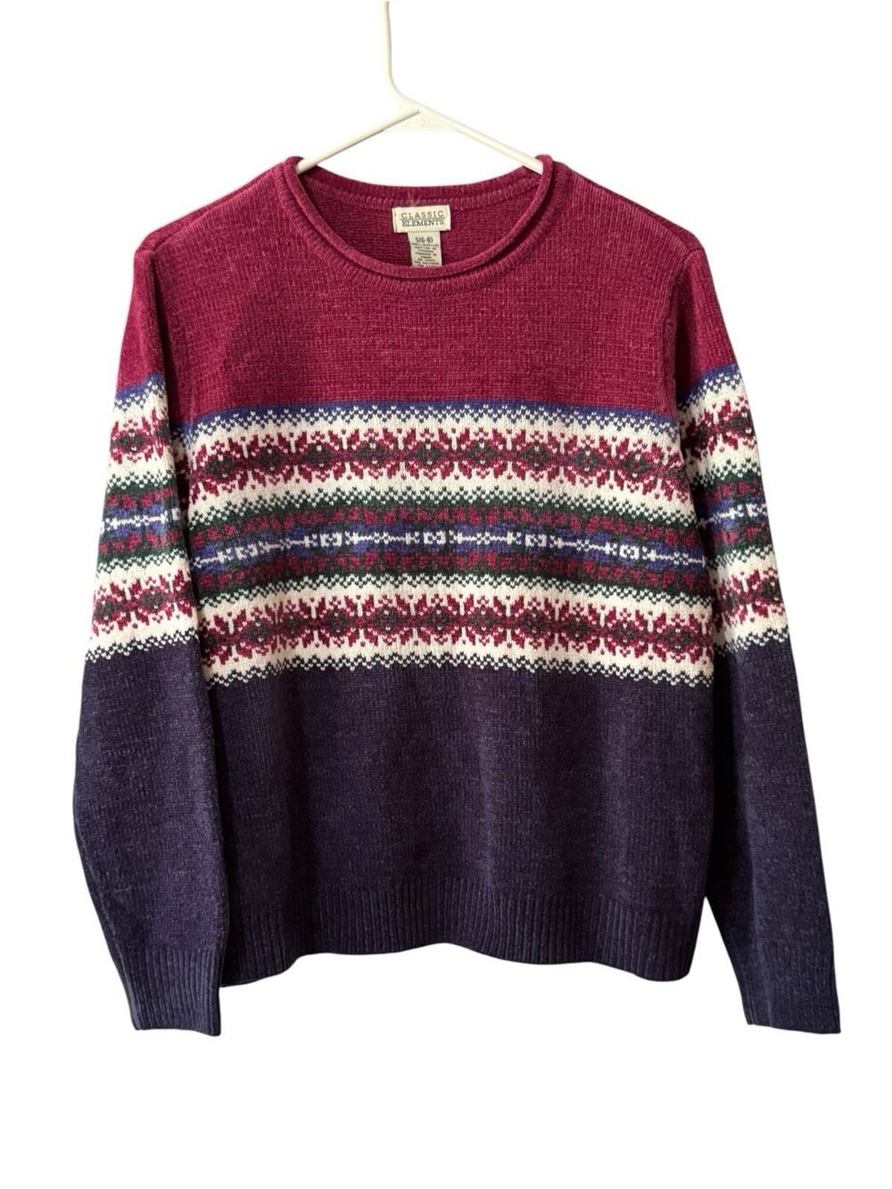 NWT Classic Elements Knit Sweater Acrylic Women Sz S 6-8 Classic Lightweight VTG